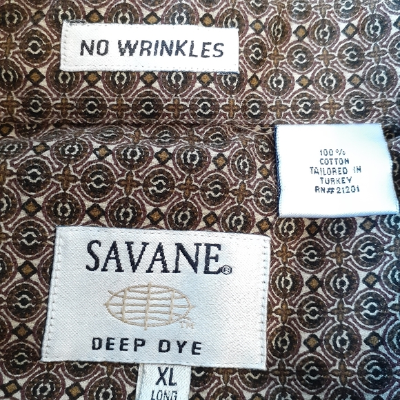 Vintage Savane Deep Process 2000 Dye Button Down Long Sleeve Shirt Men's Xlarge - Picture 7 of 12